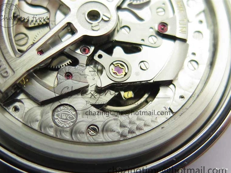 MIROTIME 0408 Original Portuguese IW358304 ZF 1:1 Best Edition SS White Dial RG Markers on Leather Strap A 7077